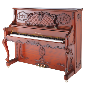 ボンド（BOLAND）の全く新しハイエッド縦型ピアノを演奏するBL 26-Fプロを演奏で入力して配置した胡桃木彫りのレイトロの宮廷彫刻です。