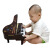 ミニピノの置物赤ちゃん音楽音楽おもちゃん（深红）を弾くところ。